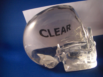 Flawless crystal skull